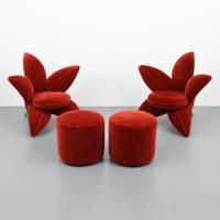 2 Masanori Umeda 'Getsuen' Lounge Chairs, Ottomans - Sold for $6,562 on 02-06-2021 (Lot 463).jpg